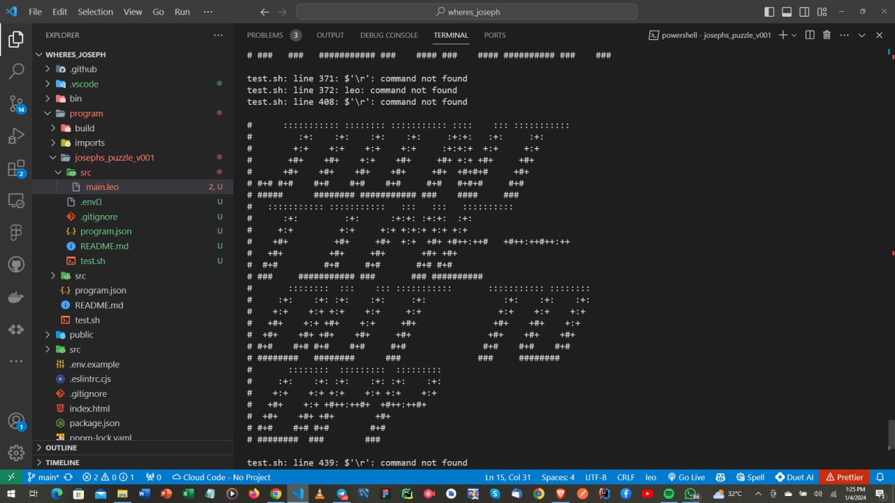 Leo: command does not exist error